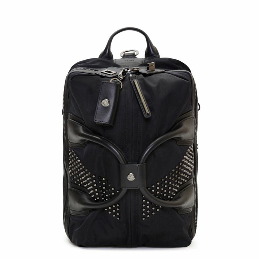 Caraa black studded medium studio bag